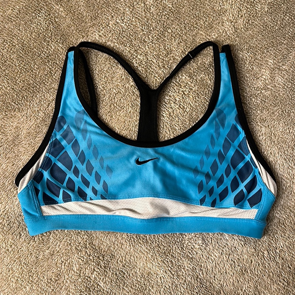 Blue Vintage Nike Swoosh Sports Bra